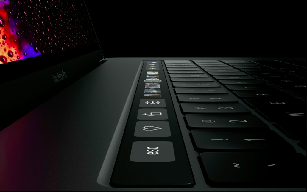The new Macbook Pro features an OLED Touch Bar