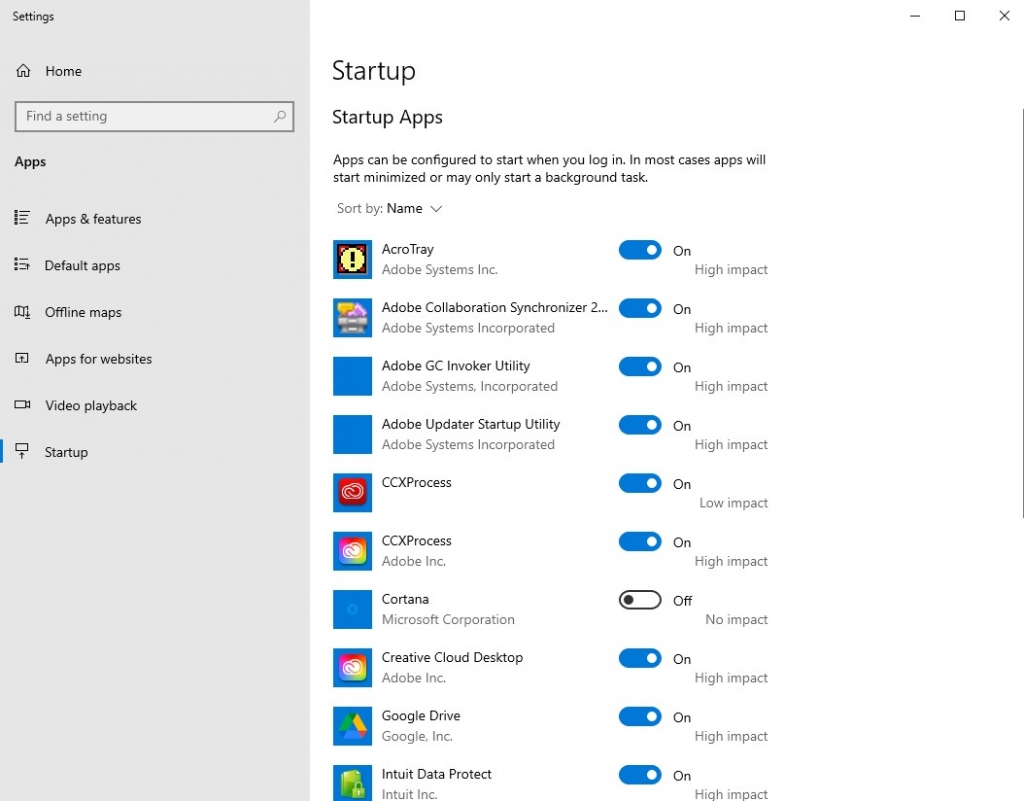 Startup Apps