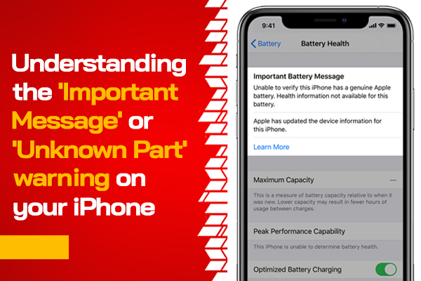 Understanding the ‘Important Message’ or ‘Unknown Part’ warning on your iPhone